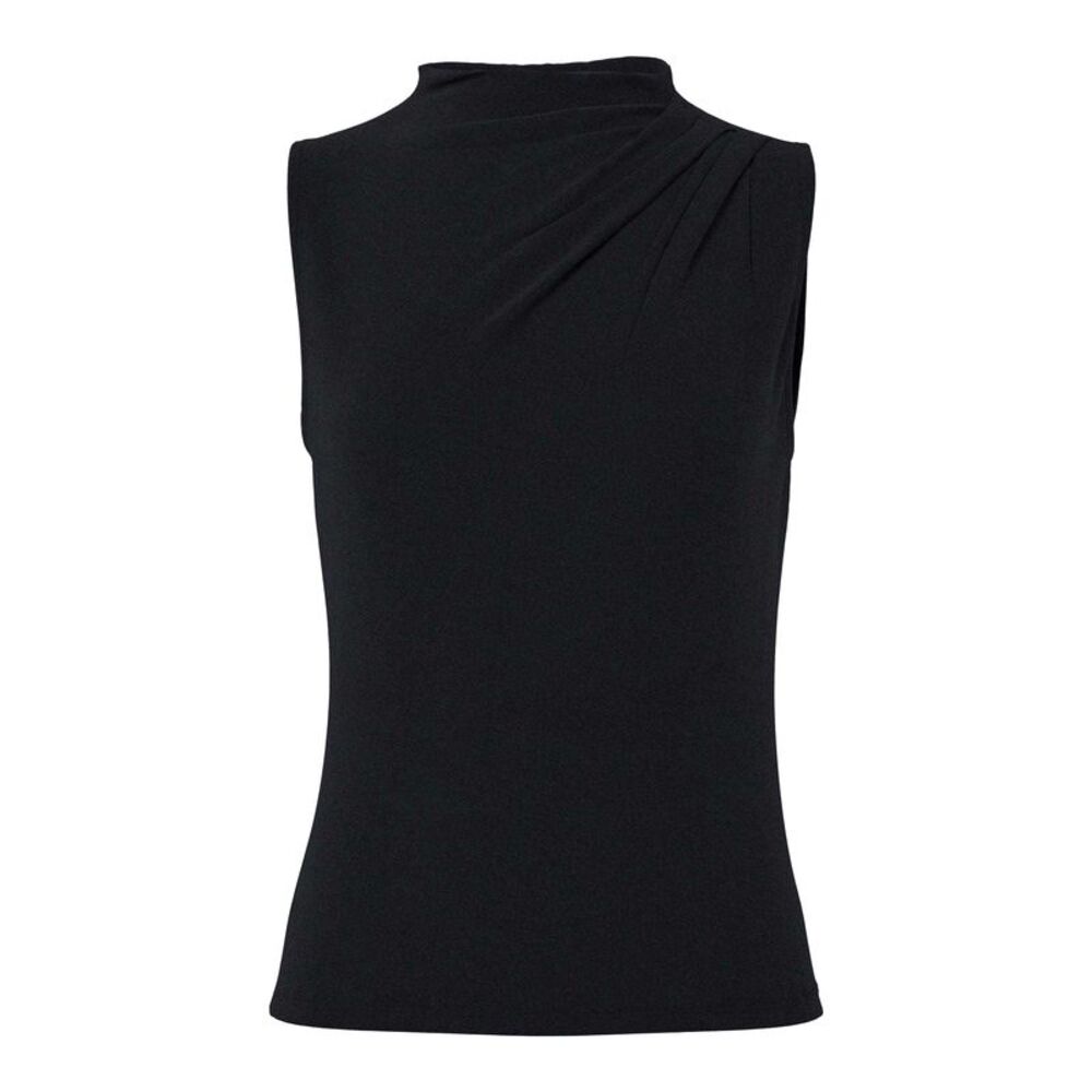 Pieces Womens/Ladies Madison Draped Top / Black